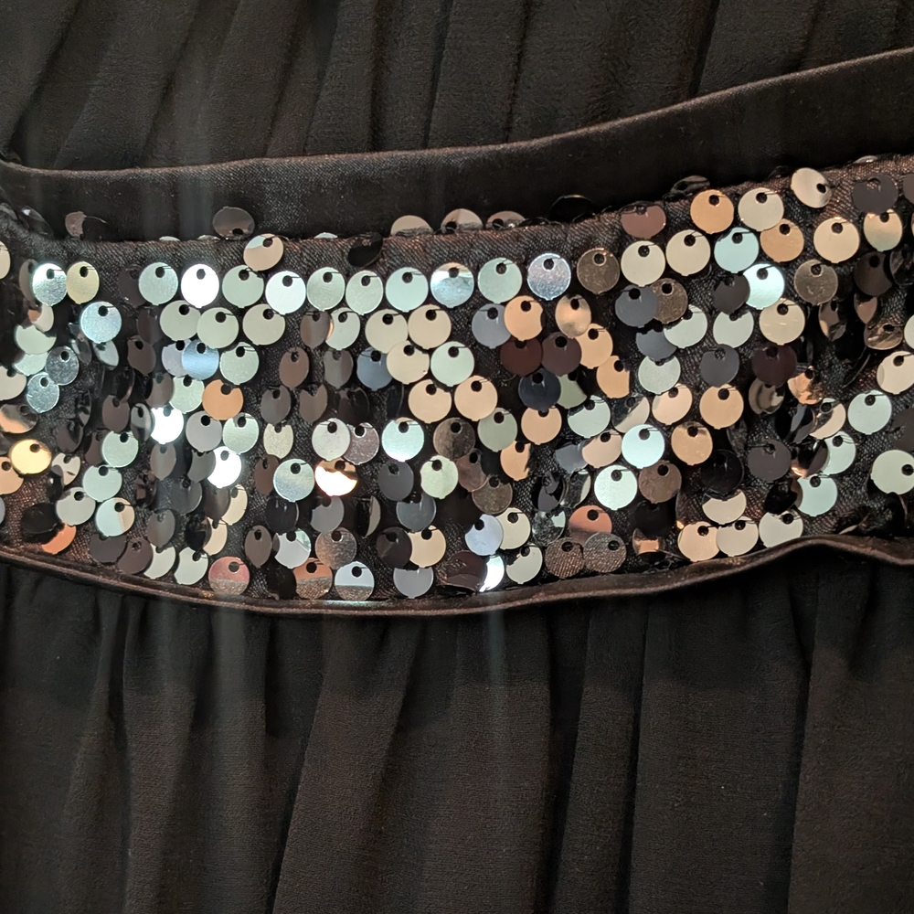 Ever Pretty Black One Shoulder Dress with Sparkling Silver Accents